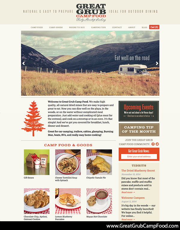 great-grub-camp-food-website